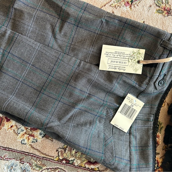 Guess Cropped Plaid Cuffed Pants,size 28 NWT - Picture 5 of 11